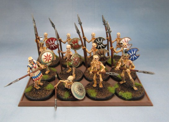 Wargames Foundry Mythical Greek Skeletons with Spears, Wargames Factory Skeletons, Warlord Games Skeletons, Reaper Bones Skeletons