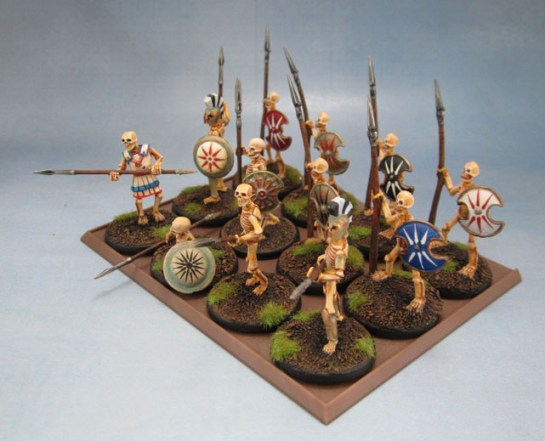 Wargames Foundry Mythical Greek Skeletons with Spears, Wargames Factory Skeletons, Warlord Games Skeletons, Reaper Bones Skeletons