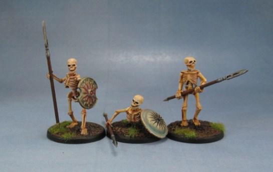 Wargames Foundry Mythical Greek Skeletons with Spears, Wargames Factory Skeletons, Warlord Games Skeletons