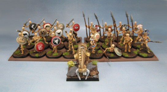 Wargames Foundry Mythical Greek Skeletons with Spears, Wargames Factory Skeletons, Warlord Games Skeletons, Reaper Bones Skeletons, Reaper Bones Bronze Bull