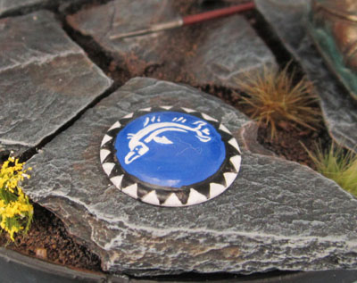 freehand Greek shield