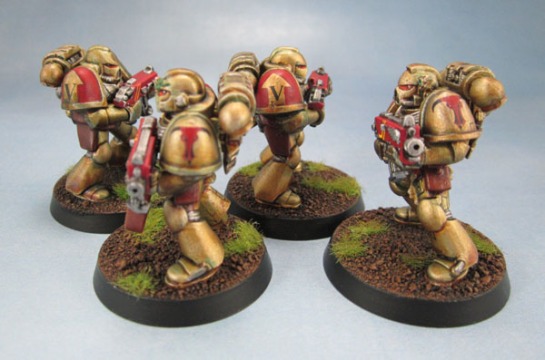 Minotaurs Space Marines - 2nd Edition and 5th Edition starter Marines.