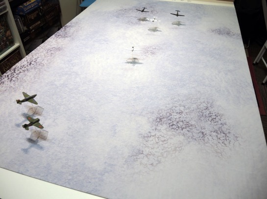 Urbanmatz' 6'x4' Snow Territory Game Mat. Axis & Allies Angels 20, WWII Dogfight, WW2 Dog Fight