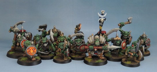 RR18 – Eeza Ugezod’s Mother Crushers’ Standard and Musician (Nick Lund, 1985), Oldhammer Citadel Miniatures, Kev Adams, Perry Twins, Marauder Miniatures