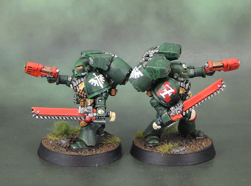 Dark Angels Space Marine Assault Squad, 40k Second Edition, Plasma Pistol