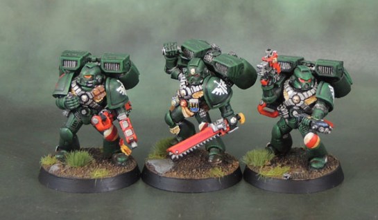 Dark Angels Space Marine Assault Squad, 40k Third Edition