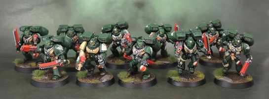 Dark Angels Space Marine Assault Squad.
