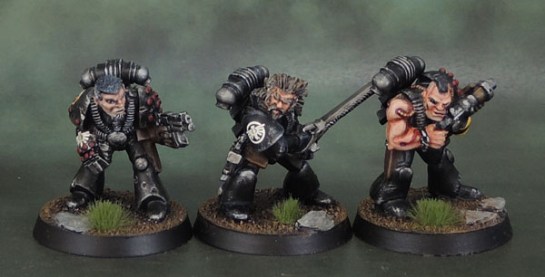 C100 Space Marines "Capt. Huron Grimm", RT101 "Brother Napier", Brother Holt". Fallen Dark Angels, 40k Rogue Trader (1988), Oldhammer
