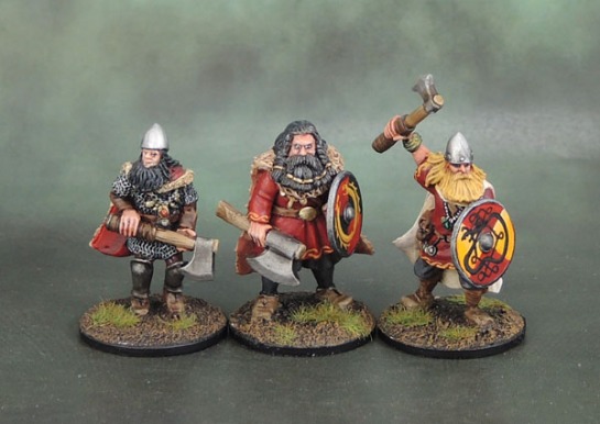 Wargames Foundry VIK056 - Svavas Warrior Heroes Big Bragi, Dvalin Hardaxe, Stealthy Elbegast