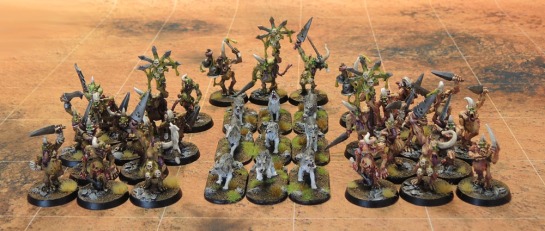 Plaguebearers of Nurgle and Wolves