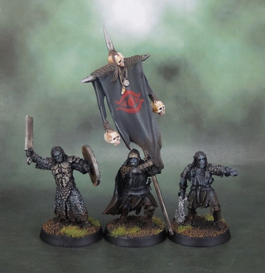 Shagrat, Mordor Black Uruk Commander and Mordor Uruk Banner - Lord of the Rings: SBG