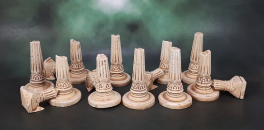 Mythic Battles: Pantheon - 3D Terrain Set - Broken Columns