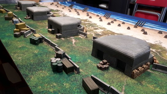 DUST Axis Heavy Laser Bunker, Allies Heavy Phaser Bunker, Deep Cut Studios Beach Mat 6x4