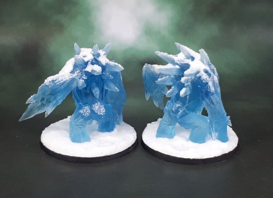 Mantic Games Kings of War Vanguard Transparent Blue Resin Ice Elemental