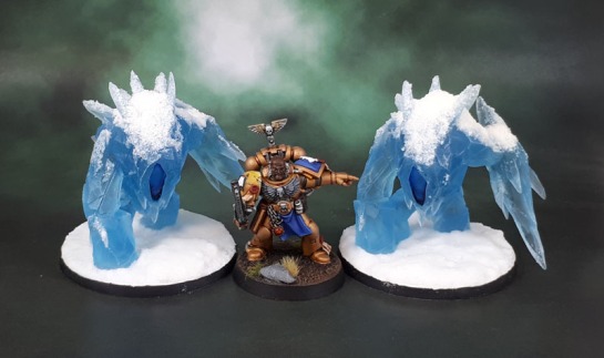 Mantic Games Kings of War Vanguard Transparent Blue Resin Ice Elemental