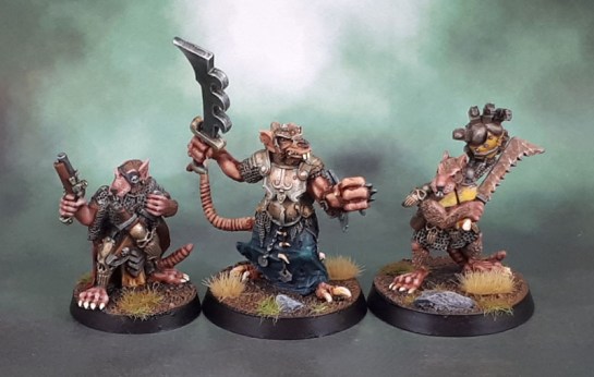 Heartbreaker Were-Rat Champion, Skaven, Chaz Elliot, Ratman Leader with pistol, Ratman Champion with mechanical hand, Tim Prow