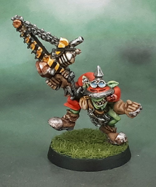 Blood Bowl, Nobbla Blackwart, Goblin Chainsaw Wielding Loony, Star Player