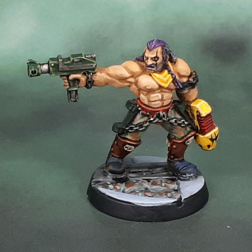 Necromunda 1995, Underhive Scum with Autopistol and Plasma Pistol, Michael Perry, 1995, 72937/1, Grendel Genral Vlado
