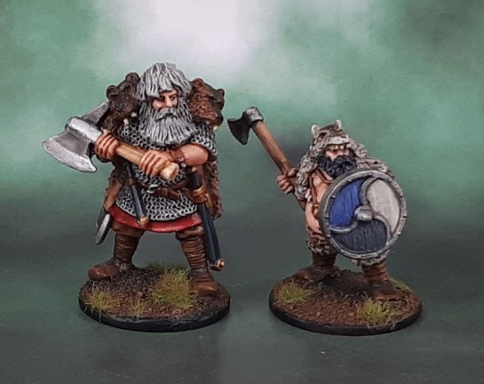 Wargames Foundry Vikings, Saga, VIK043 Viking Berserker Champions, VIK042 Viking Ulfheadnar Wolf Skin Berserkers