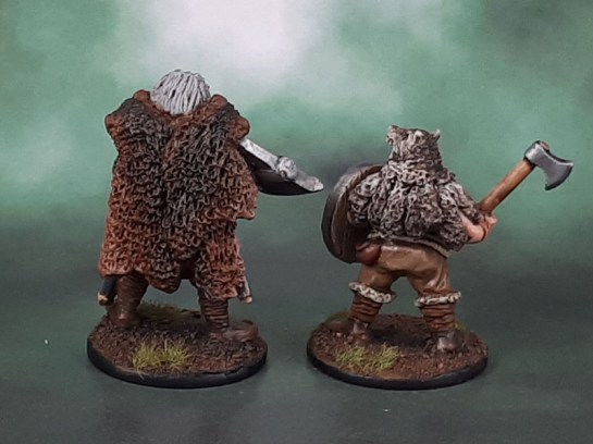 Wargames Foundry Vikings, Saga, VIK043 Viking Berserker Champions, VIK042 Viking Ulfheadnar Wolf Skin Berserkers