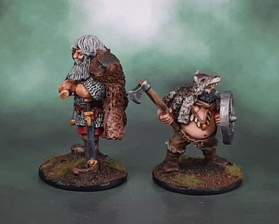 Wargames Foundry Vikings, Saga, VIK043 Viking Berserker Champions, VIK042 Viking Ulfheadnar Wolf Skin Berserkers