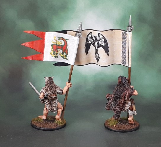 Wargames Foundry Vikings, Saga, VIK043 Viking Berserker Champions, Raven Banner, Viking Banner