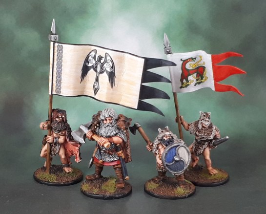 Wargames Foundry Vikings, Saga, VIK043 Viking Berserker Champions, Raven Banner, Viking Banner