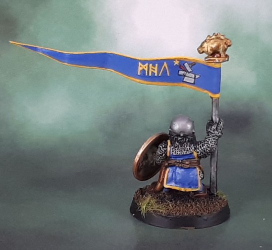 Drong the Hard (Colin Dixon, 1998), Imperial Dwarf Command Standard Bearer (Michael/Alan Perry, 1988)