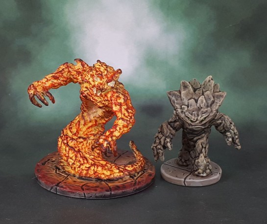 Dungeons and Dragons Miniatures Temple of Elemental Evil - Earth and Fire Elementals