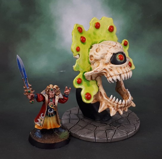 D&D, Dungeons and Dragons Miniatures, Dungeon of the Mad Mage - Death Tyrant, High Elf Mage With Sword 021003901, Gary Morley, 1998