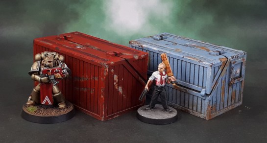 Reaper Bones 80035: Dumpster & Reaper Bones 80034: Weapons Locker