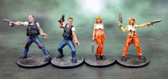 Zombicide "Yuri" (Kiefer Sutherland as Jack Bauer: 24) and "Dakota" (Pamela Anderson)