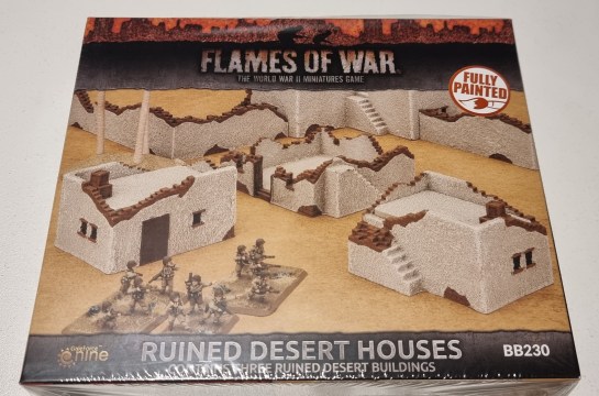 15mm Terrain Unboxing Review: Flames of War Battlefield in a Box - Ruined Desert Houses (Gale Force Nine BB230) 1/100, 1:100 Wargaming Terrain
