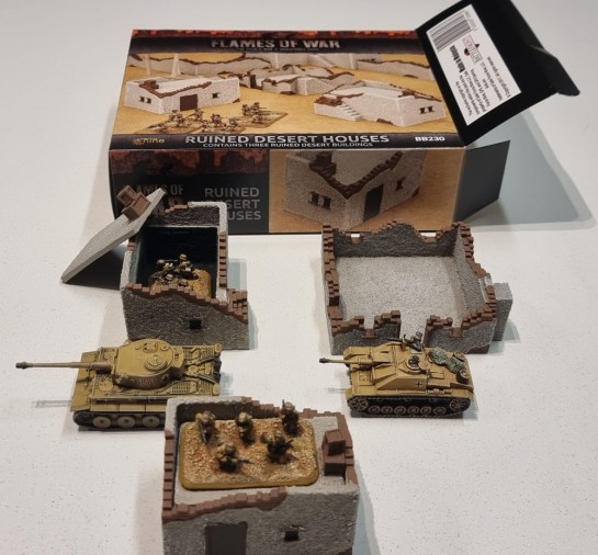 15mm Terrain Unboxing Review: Flames of War Battlefield in a Box - Ruined Desert Houses (Gale Force Nine BB230) 1/100, 1:100 Wargaming Terrain