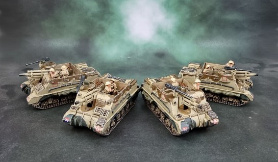 Battlefront 15mm M7 Priest Field Troop - British 8th Army Desert Rats for Flames of War, 1:100, 1/100, What a Tanker, Battlegroup
