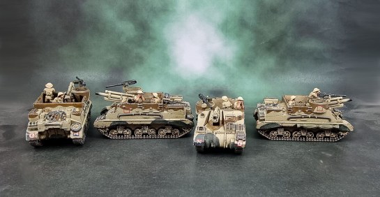 Battlefront 15mm M7 Priest Field Troop - British 8th Army Desert Rats for Flames of War, 1:100, 1/100, What a Tanker, Battlegroup