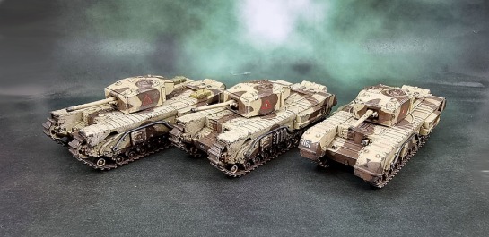 Battlefront 15mm Churchill III Armoured Squadron - British 8th Army North Irish Horse for Flames of War, Battlegroup, What A Tanker, 1:100, 1/100
