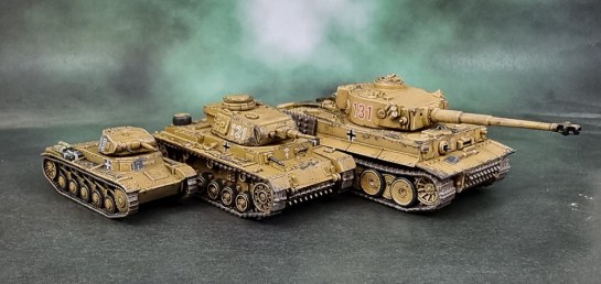 Zvezda 15mm Panzer II, Plastic Soldier Company Panzer III, Tiger I - Deutsches Afrikakorps/Panzerarmee Afrika for Flames of War, Battlegroup, What a Tanker, 1:100, 1/100