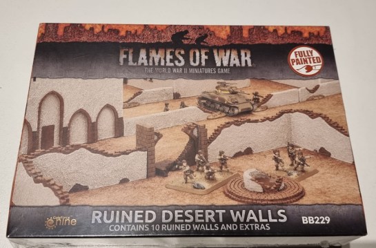 15mm Terrain Unboxing Review: Flames of War Battlefield in a Box - Ruined Desert Walls (Gale Force Nine BB229) 1/100, 1:100 Wargaming Terrain, What a Tanker, Battlegroup