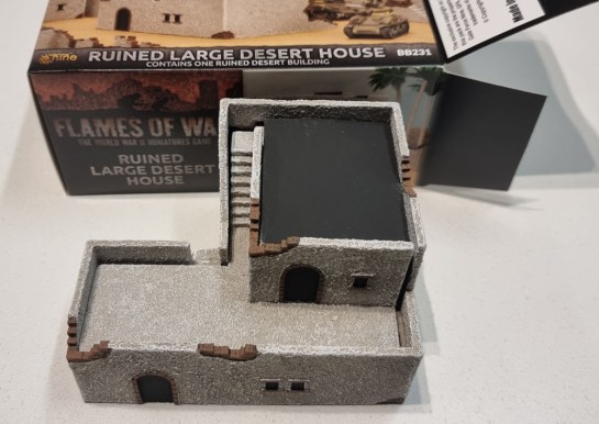 15mm Terrain Unboxing Review: Flames of War Battlefield in a Box - Ruined Large Desert House (Gale Force Nine BB231) 1:100, 1/100 scale, Battlegroup, What a Tanker Terrain