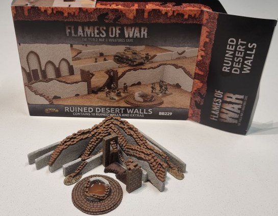 15mm Terrain Unboxing Review: Flames of War Battlefield in a Box - Ruined Desert Walls (Gale Force Nine BB229) 1/100, 1:100 Wargaming Terrain, What a Tanker, Battlegroup
