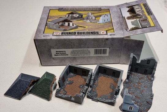 15mm Terrain Unboxing Review: Flames of War Battlefield in a Box - Ruined Buildings (Gale Force Nine BB199) 1/100, 1:100 Wargaming Terrain, What a Tanker, Battlegroup