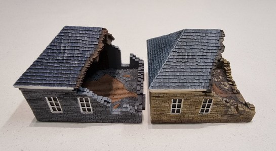 Flames of War Battlefield in a Box - Ruined Buildings (Gale Force Nine BB199) 1/100, 1:100 Wargaming Terrain, What a Tanker, Battlegroup