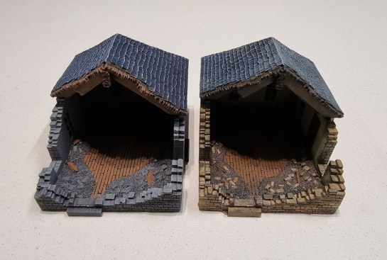 Flames of War Battlefield in a Box - Ruined Buildings (Gale Force Nine BB199) 1/100, 1:100 Wargaming Terrain, What a Tanker, Battlegroup