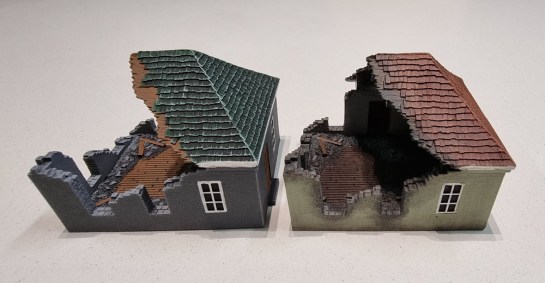 Flames of War Battlefield in a Box - Ruined Buildings (Gale Force Nine BB199) 1/100, 1:100 Wargaming Terrain, What a Tanker, Battlegroup