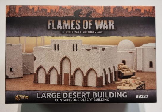 15mm Terrain Unboxing Review: Flames of War Battlefield in a Box - Large Desert Building (Gale Force Nine BB223) 1/100, 1:100 Wargaming Terrain, What a Tanker, Battlegroup
