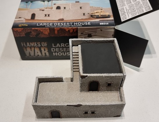 15mm Terrain Unboxing Review: Flames of War Battlefield in a Box - Large Desert House (Gale Force Nine BB216) 1/100, 1:100 Wargaming Terrain, What a Tanker, Battlegroup