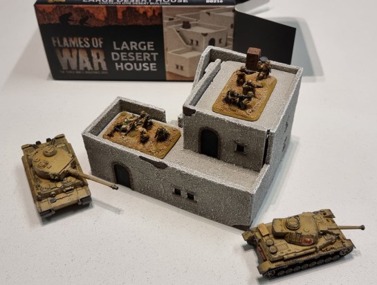 15mm Terrain Unboxing Review: Flames of War Battlefield in a Box - Large Desert House (Gale Force Nine BB216) 1/100, 1:100 Wargaming Terrain, What a Tanker, Battlegroup