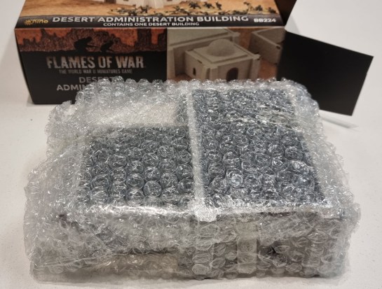 15mm Terrain Unboxing Review: Flames of War Battlefield in a Box - Desert Administration Building (Gale Force Nine BB224) 1/100, 1:100 Wargaming Terrain, What a Tanker, Team Yankee WWIII, Battlegroup