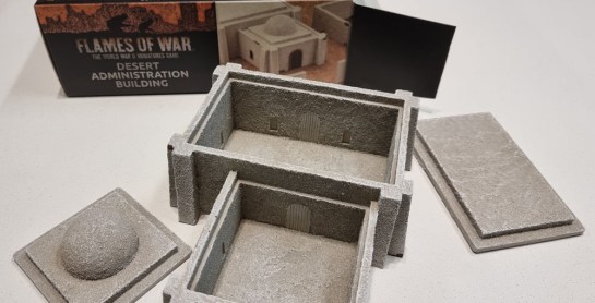 15mm Terrain Unboxing Review: Flames of War Battlefield in a Box - Desert Administration Building (Gale Force Nine BB224) 1/100, 1:100 Wargaming Terrain, What a Tanker, Team Yankee WWIII, Battlegroup